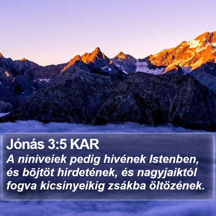 Jónás 3:5 KAR Bible Study