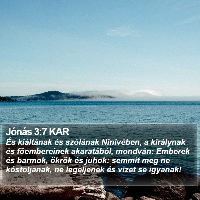 Jónás 3:7 KAR Bible Study