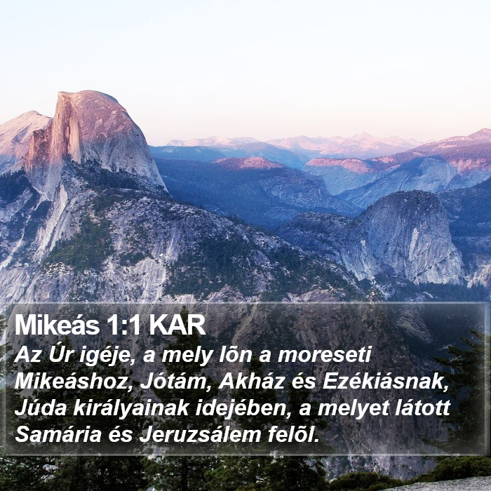 Mikeás 1:1 KAR Bible Study