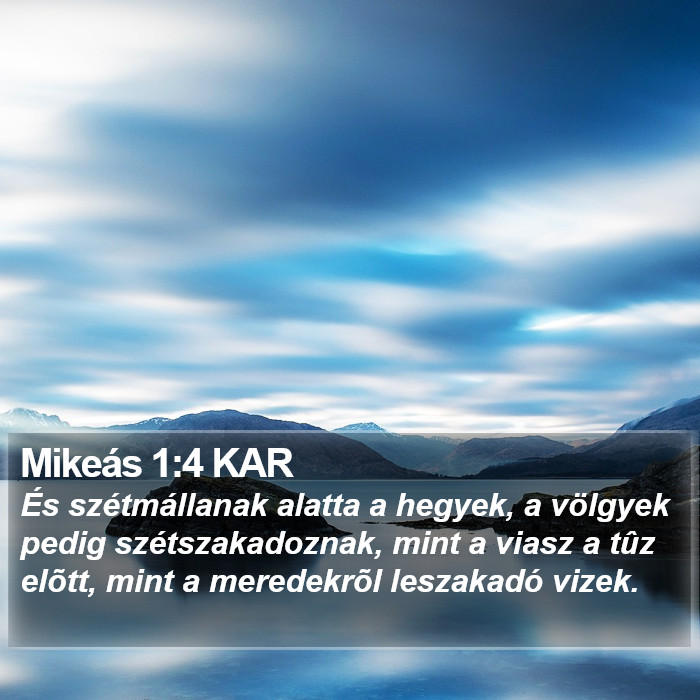 Mikeás 1:4 KAR Bible Study