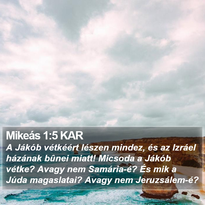 Mikeás 1:5 KAR Bible Study