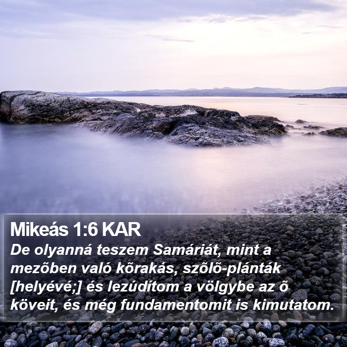 Mikeás 1:6 KAR Bible Study