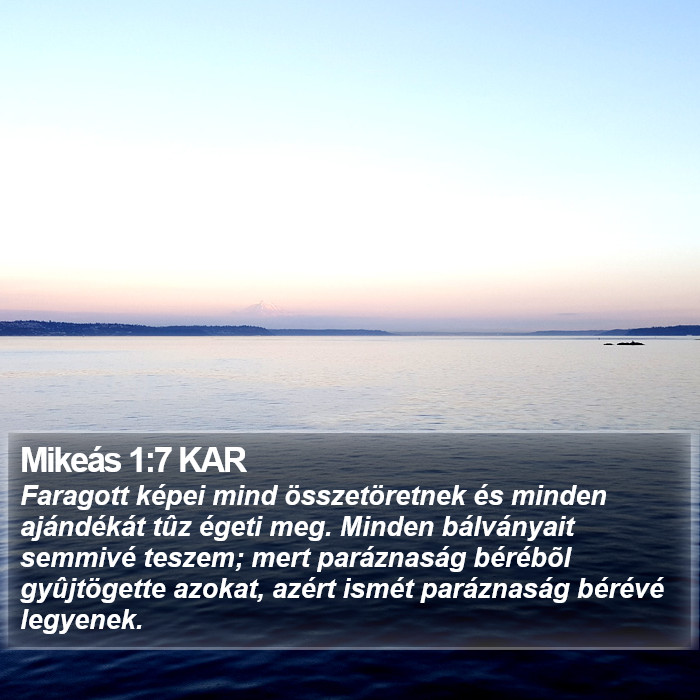 Mikeás 1:7 KAR Bible Study