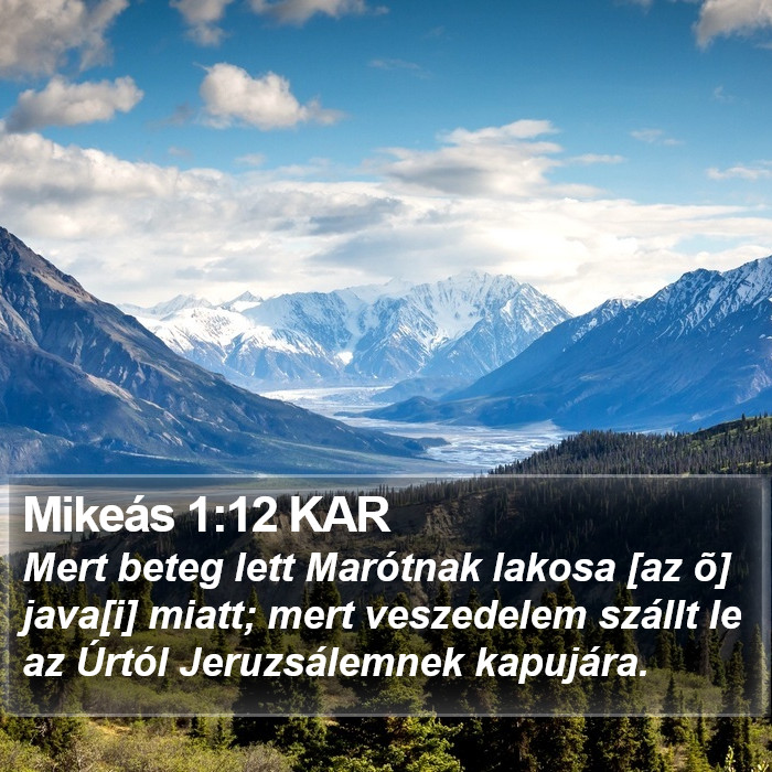 Mikeás 1:12 KAR Bible Study