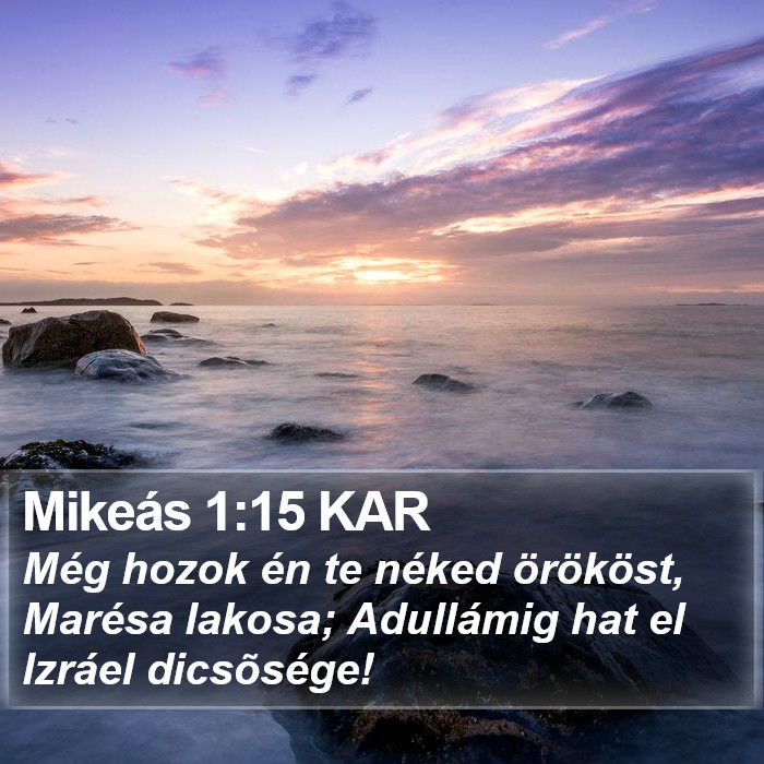 Mikeás 1:15 KAR Bible Study