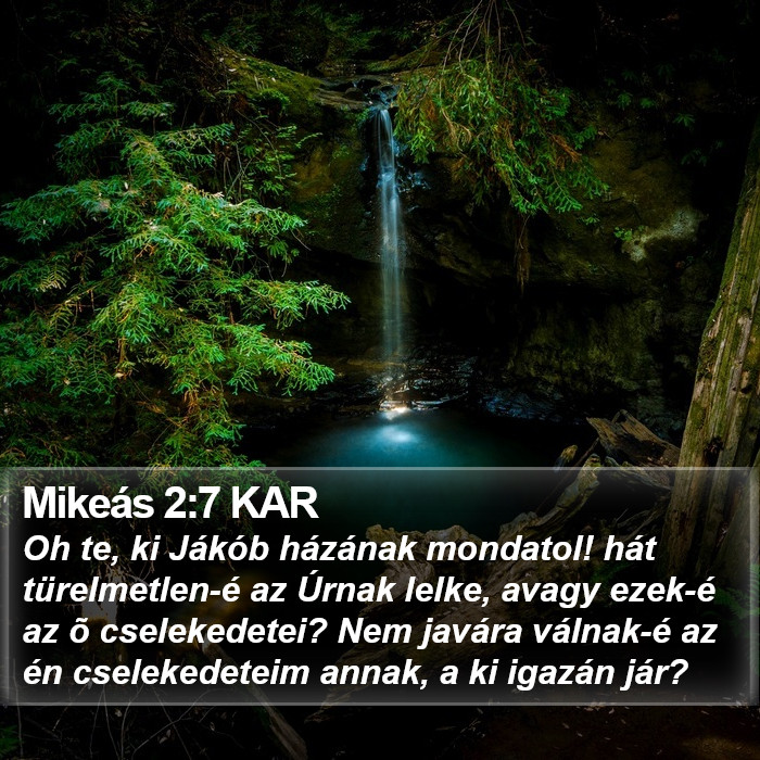 Mikeás 2:7 KAR Bible Study