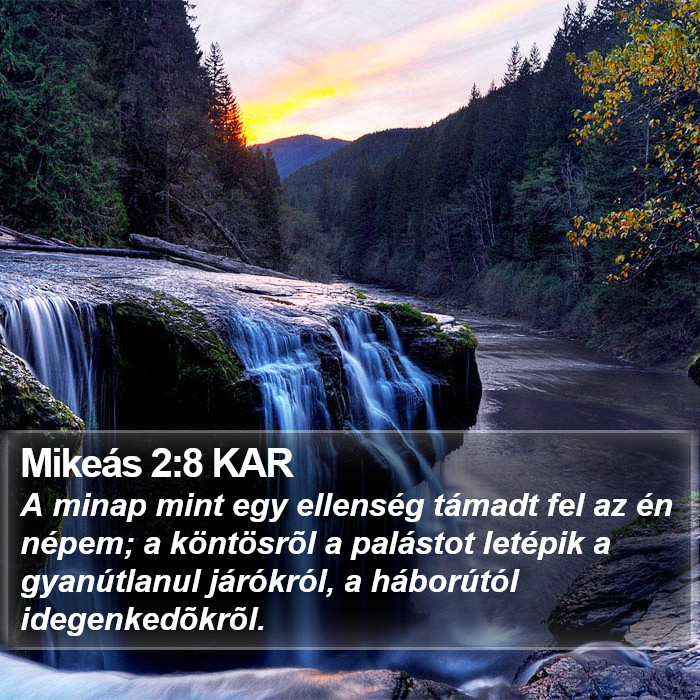 Mikeás 2:8 KAR Bible Study