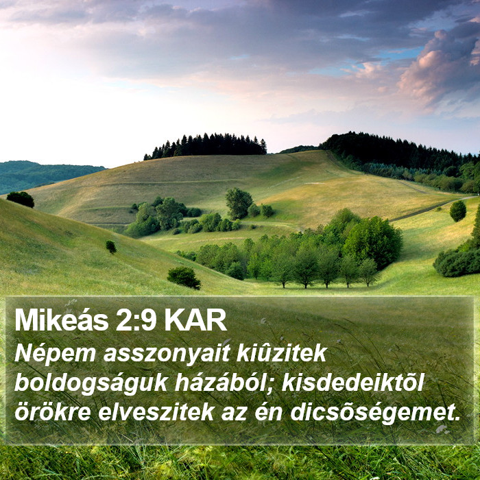 Mikeás 2:9 KAR Bible Study