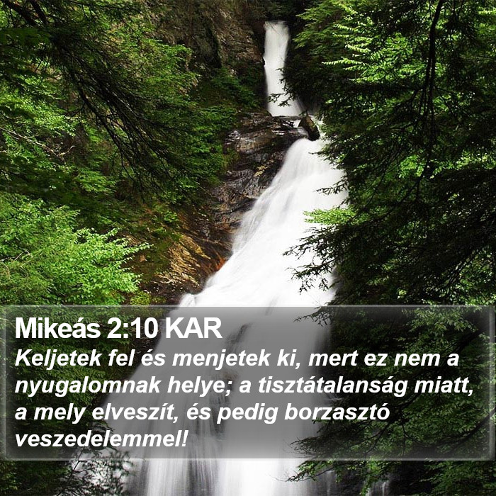 Mikeás 2:10 KAR Bible Study