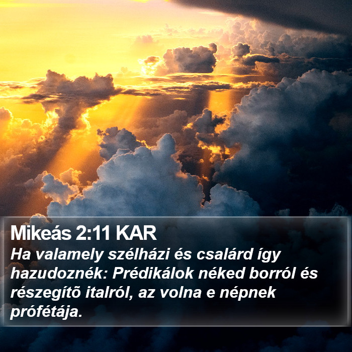 Mikeás 2:11 KAR Bible Study