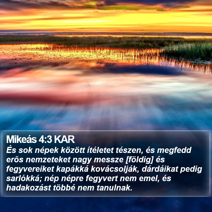 Mikeás 4:3 KAR Bible Study