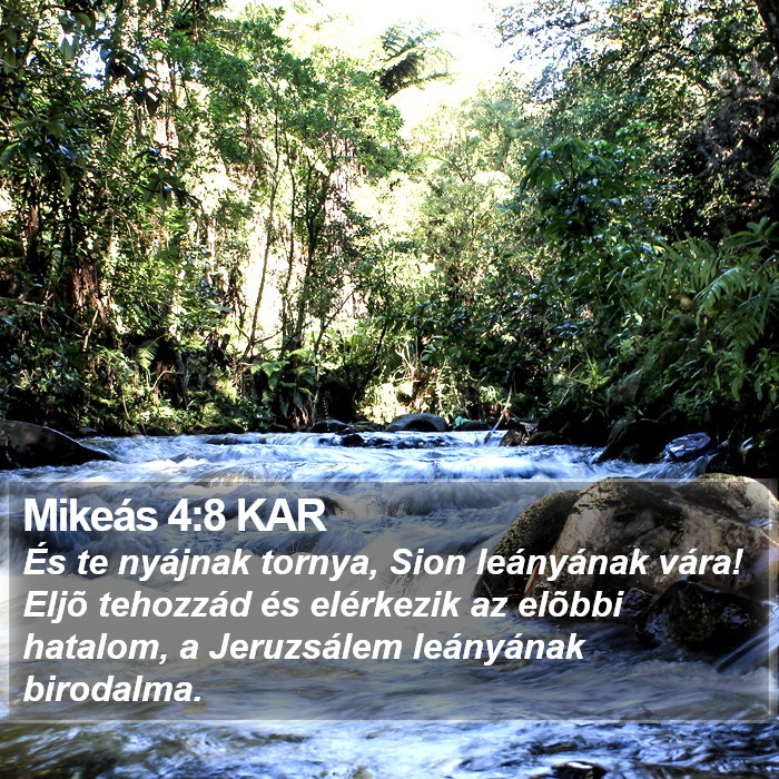 Mikeás 4:8 KAR Bible Study