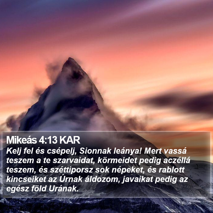 Mikeás 4:13 KAR Bible Study