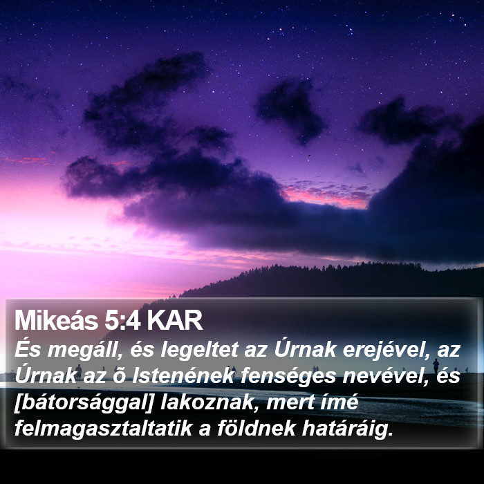 Mikeás 5:4 KAR Bible Study