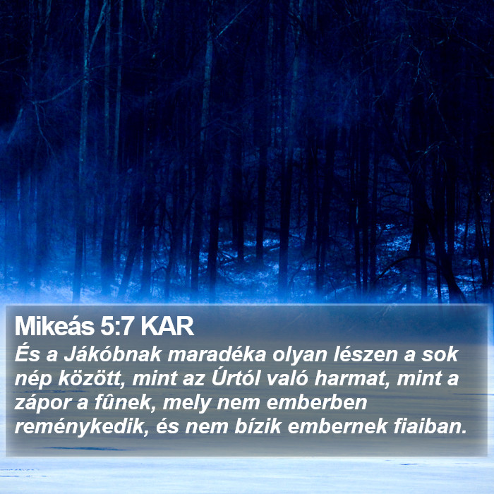 Mikeás 5:7 KAR Bible Study