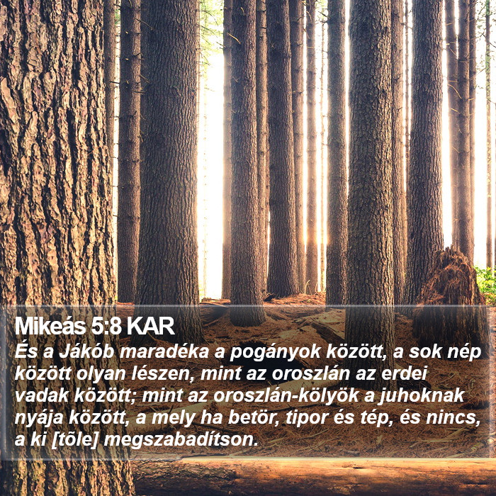 Mikeás 5:8 KAR Bible Study