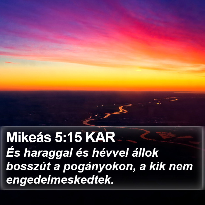 Mikeás 5:15 KAR Bible Study