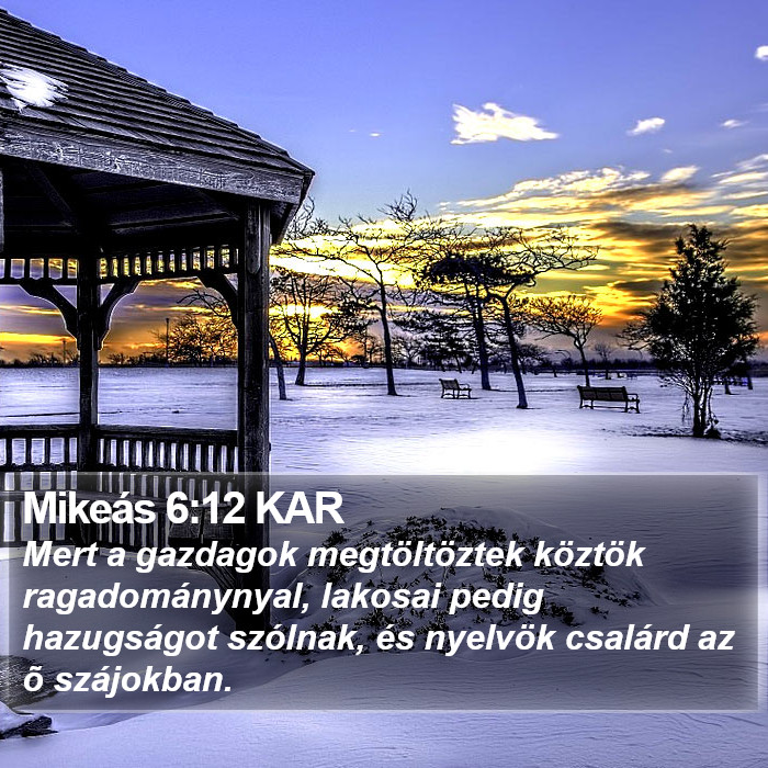 Mikeás 6:12 KAR Bible Study