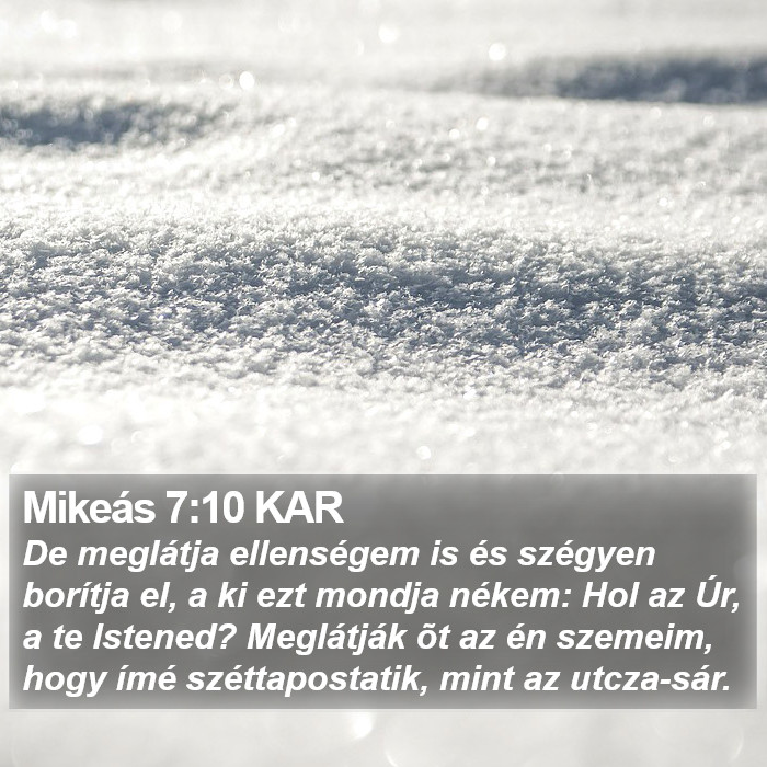Mikeás 7:10 KAR Bible Study