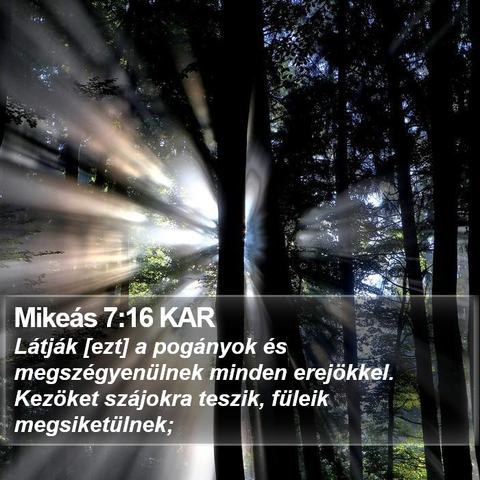 Mikeás 7:16 KAR Bible Study
