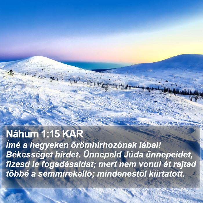 Náhum 1:15 KAR Bible Study