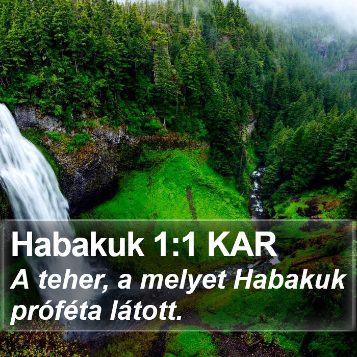 Habakuk 1:1 KAR Bible Study