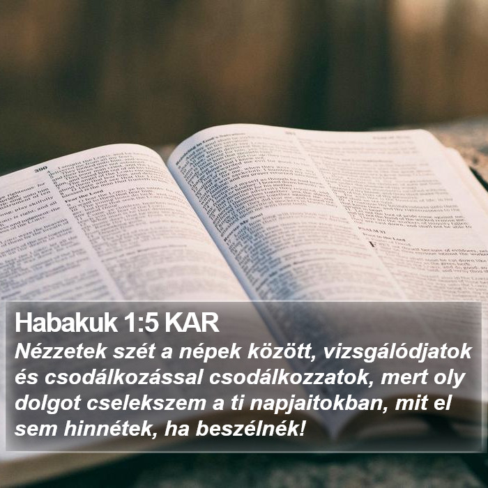 Habakuk 1:5 KAR Bible Study