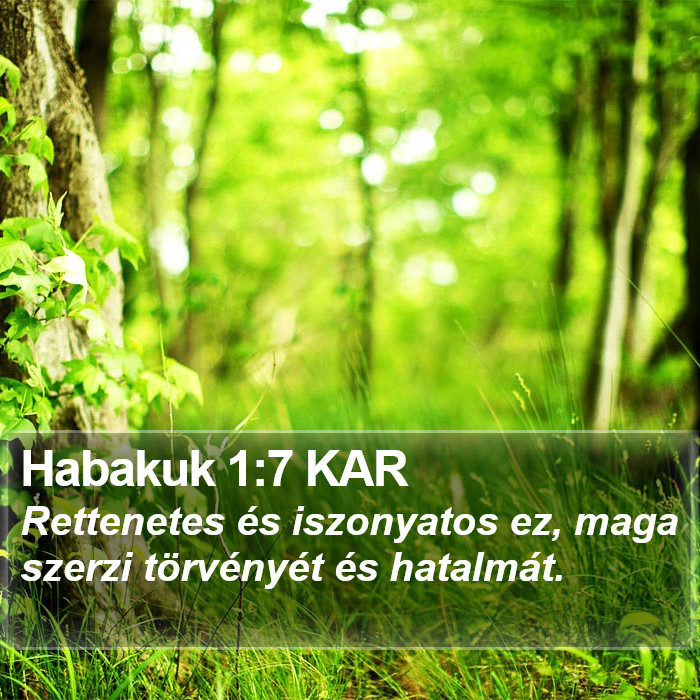 Habakuk 1:7 KAR Bible Study