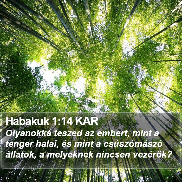 Habakuk 1:14 KAR Bible Study