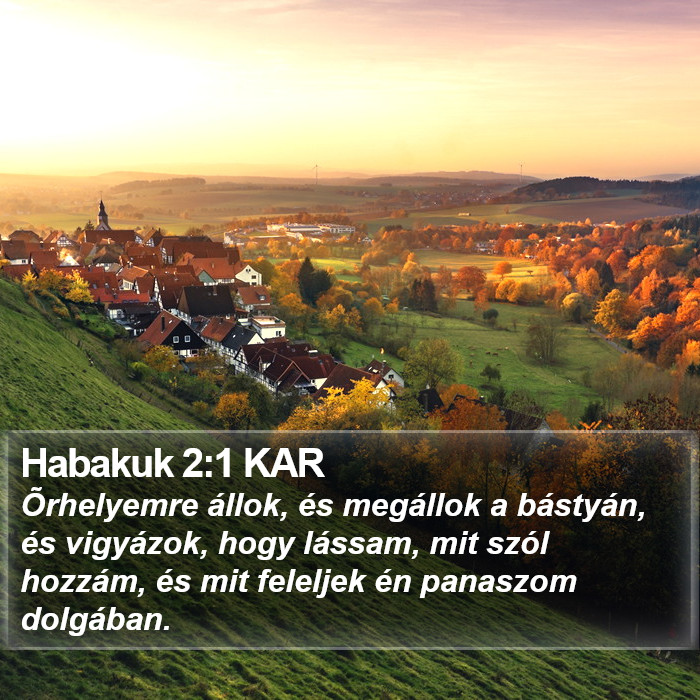 Habakuk 2:1 KAR Bible Study