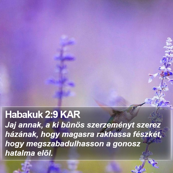 Habakuk 2:9 KAR Bible Study