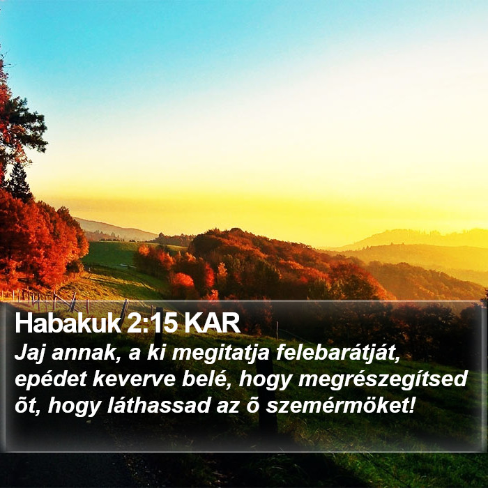 Habakuk 2:15 KAR Bible Study