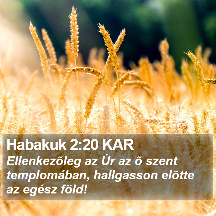 Habakuk 2:20 KAR Bible Study