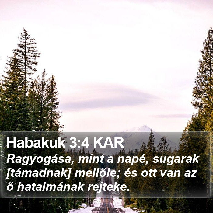 Habakuk 3:4 KAR Bible Study