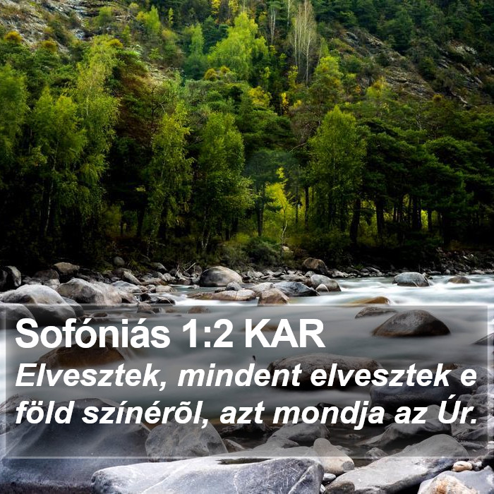 Sofóniás 1:2 KAR Bible Study