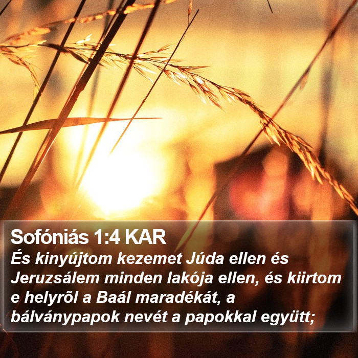 Sofóniás 1:4 KAR Bible Study