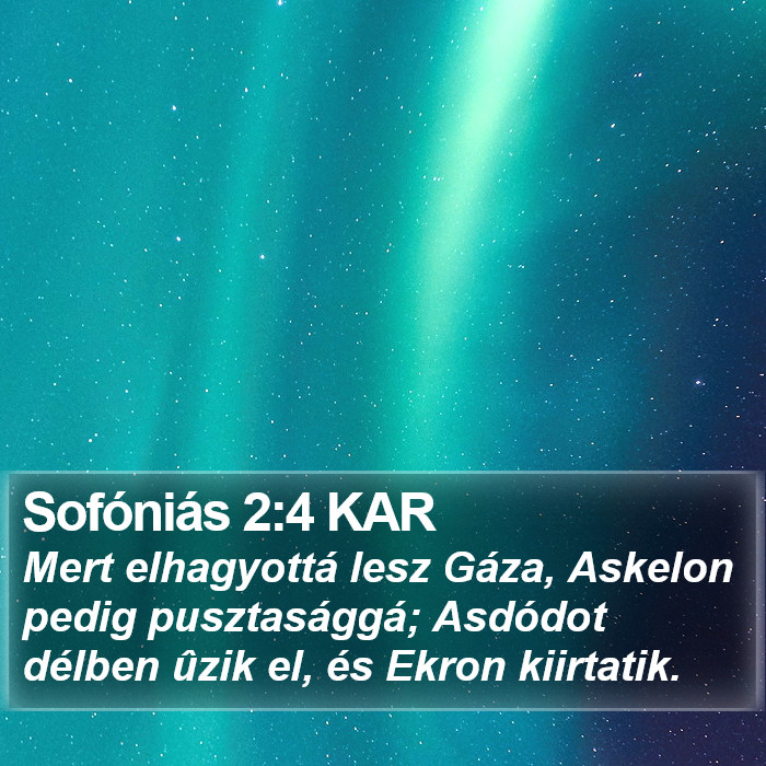 Sofóniás 2:4 KAR Bible Study