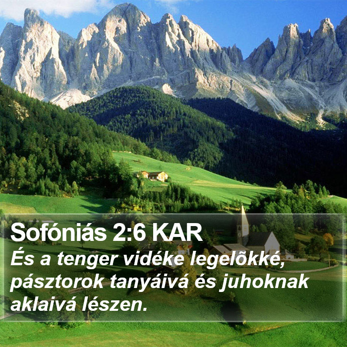 Sofóniás 2:6 KAR Bible Study