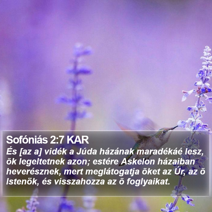 Sofóniás 2:7 KAR Bible Study