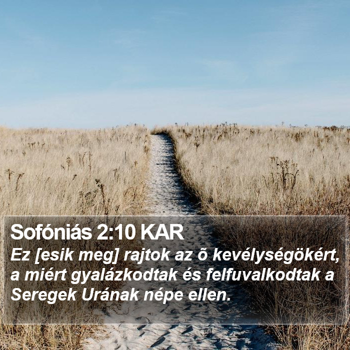 Sofóniás 2:10 KAR Bible Study