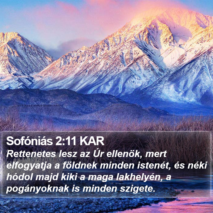 Sofóniás 2:11 KAR Bible Study