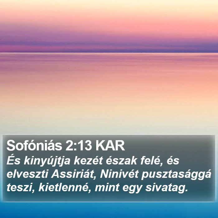 Sofóniás 2:13 KAR Bible Study