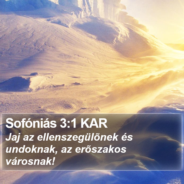 Sofóniás 3:1 KAR Bible Study