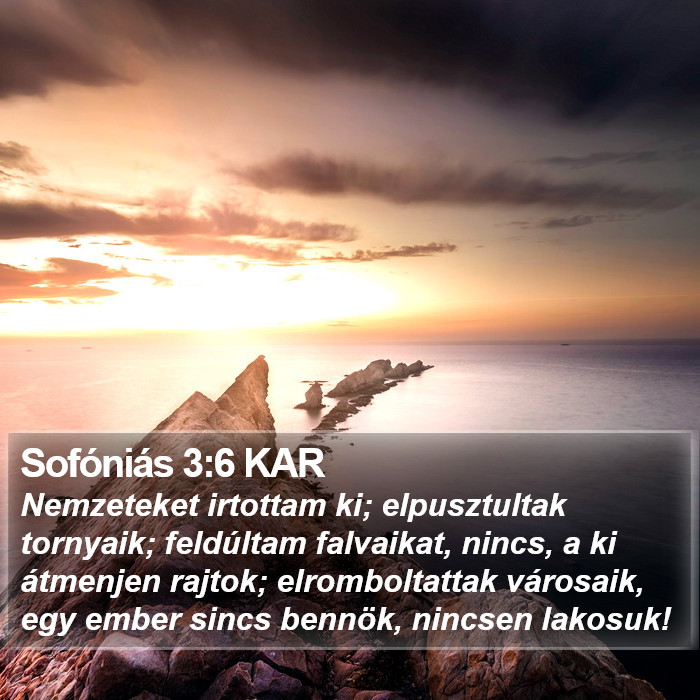 Sofóniás 3:6 KAR Bible Study