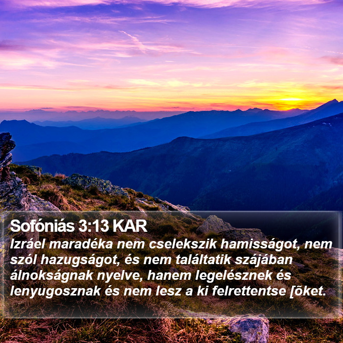 Sofóniás 3:13 KAR Bible Study