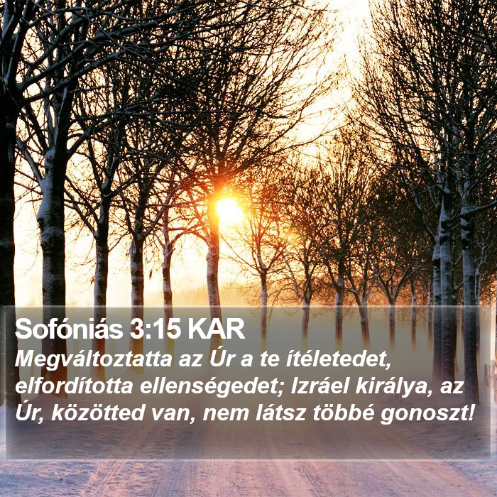 Sofóniás 3:15 KAR Bible Study