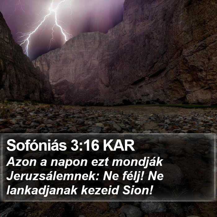 Sofóniás 3:16 KAR Bible Study