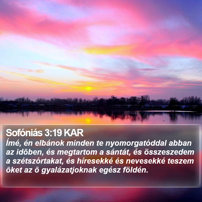 Sofóniás 3:19 KAR Bible Study