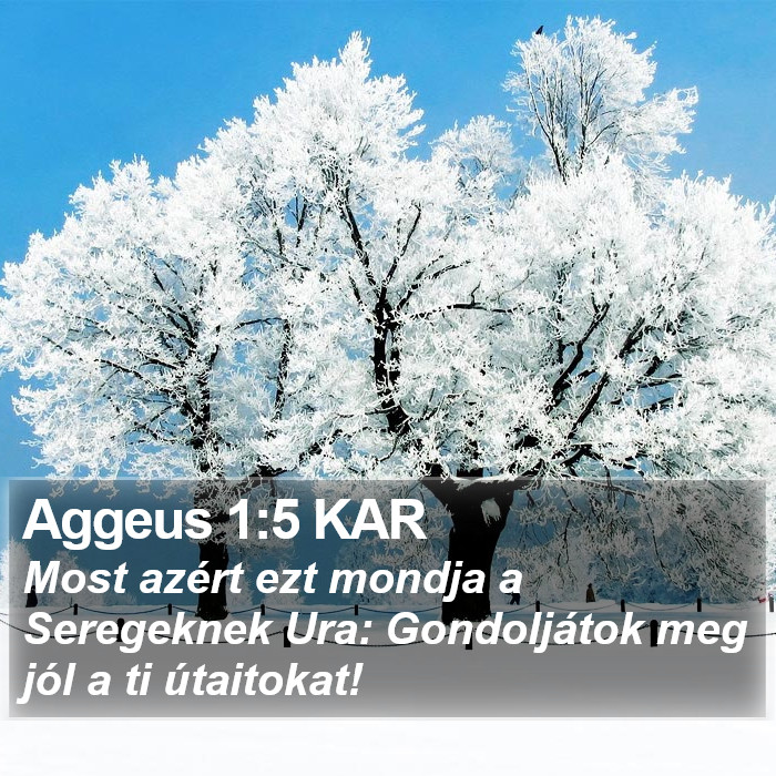 Aggeus 1:5 KAR Bible Study