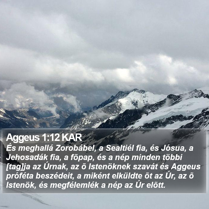 Aggeus 1:12 KAR Bible Study